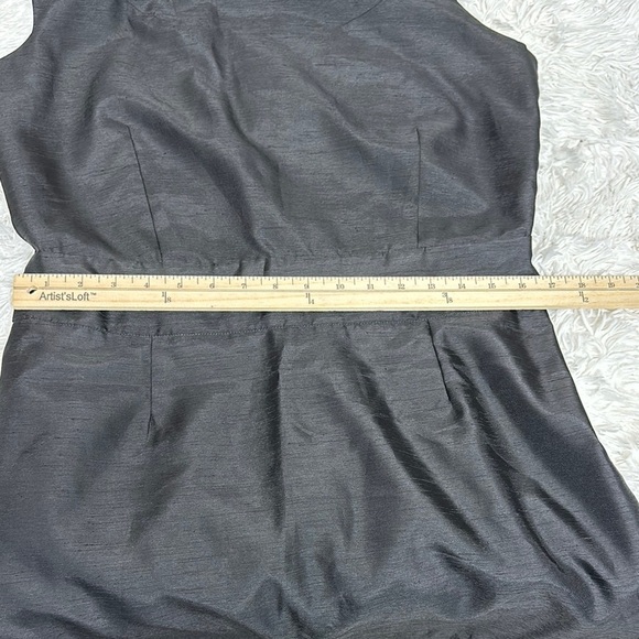 Black Sheath Mini Dress with Scoop Neck and Cutout Back - Picture 8 of 9